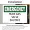 Signmission Main Gas Valve Shutoff, 5 in W x Rectangle, Vinyl Decal OS-2PACK-EM-D-35-L-10400 - alternate 4